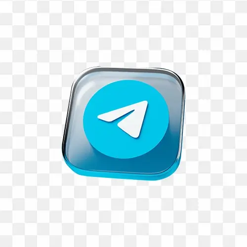 Telegram 3D logo icon png free